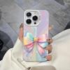 Colorful Bow Case Phone Case For IPhone 17 Air 16 16e 15 14 13 12 11 Pro Max 8 7 Plus Chiffon Texture Back Cover