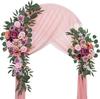 Wedding Arrangement Three-Piece Arch Flower Welcome Area Arch Door Banquet Style Dining Table Door Decoration Simulation Flower