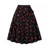 2024 Spring Collection Waist-Tie Print Midi Skirt