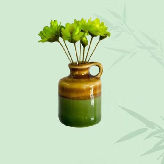 5/7/8Pcs Mini Ceramic Vase Refrigerator Magnet Home Office Kitchen Locker Fridge 3D Miniature Flower Vase Pot Magnetic Decoration Ornament