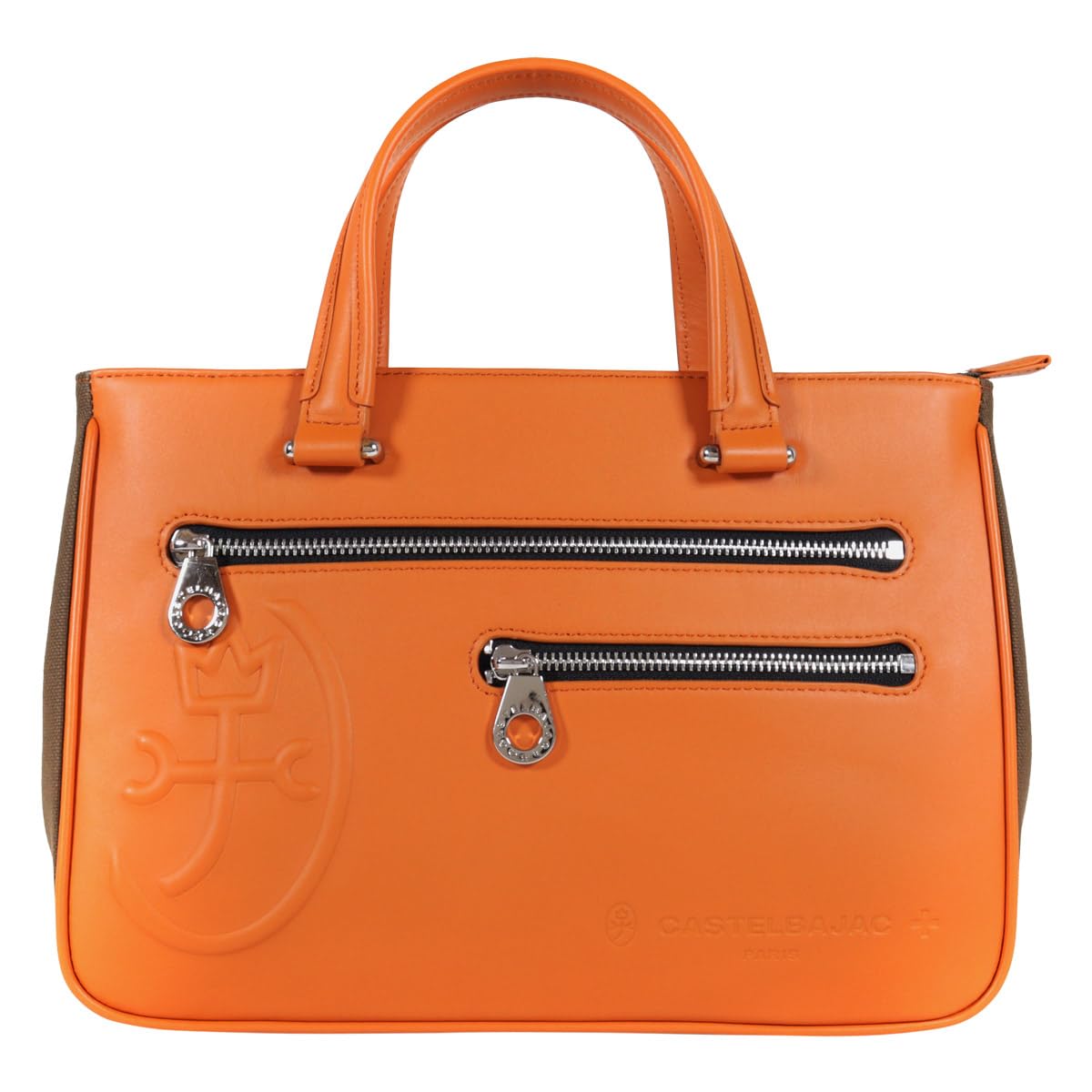 

[Castelbajac] Driving Tote Bag, Cowhide Leather, Trie II, Men s, 075502 [26] Orange