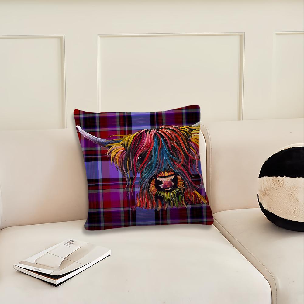 Funny Highland Cow cushion cover Pillow Cover Decoration Room Home Sofa living Office Car Nordic Simplicity