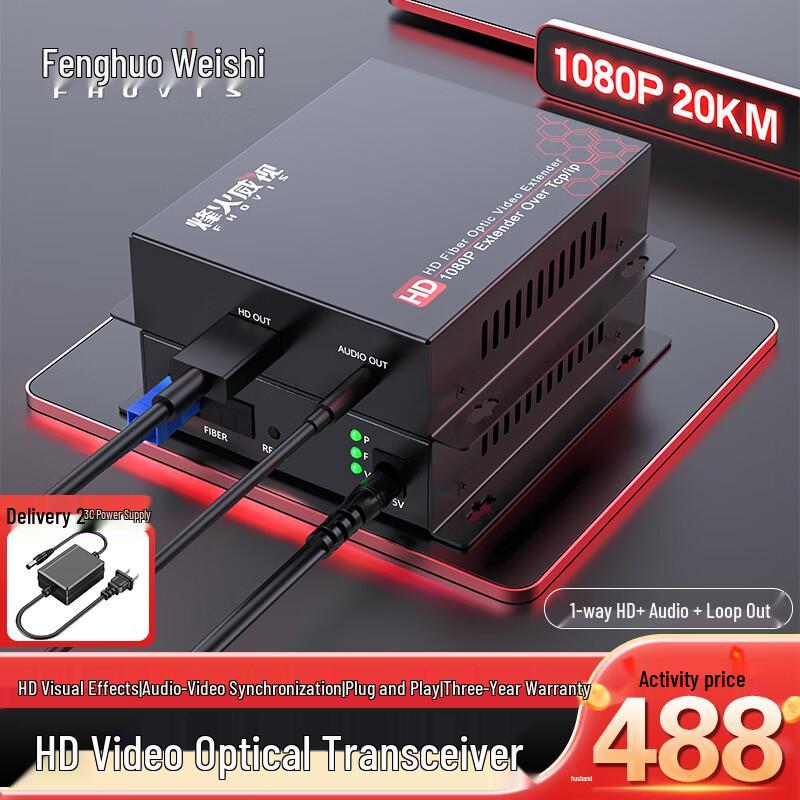 

HDMI Fiber Optic Extender Transceiver with Audio and Loop Out