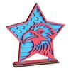 Artistic Wooden Star Desktop Ornament July 4th American Flag Table Display For National Holiday Decors