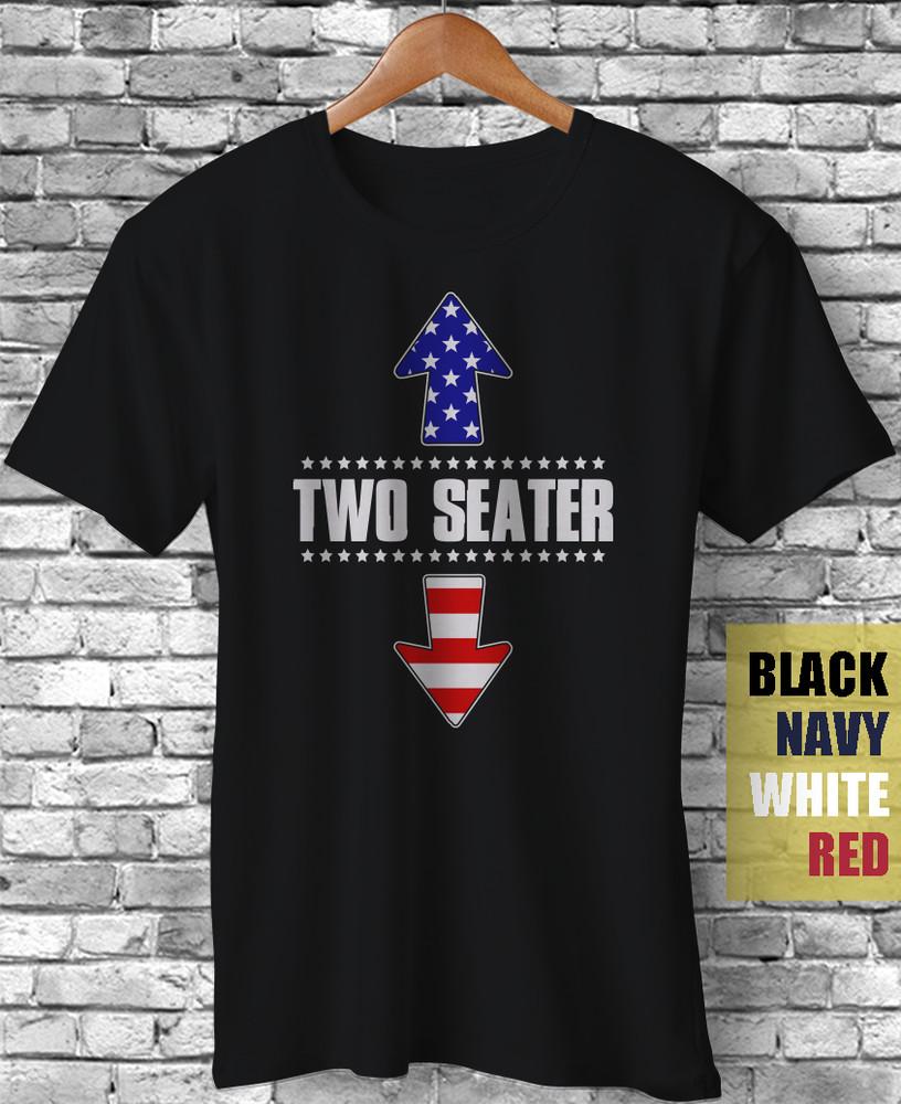 2 Two Seater 4th July Patriotic American Flag Vintage Sarcasm Funny Gift T-Shirt Unisex T-Shirt S