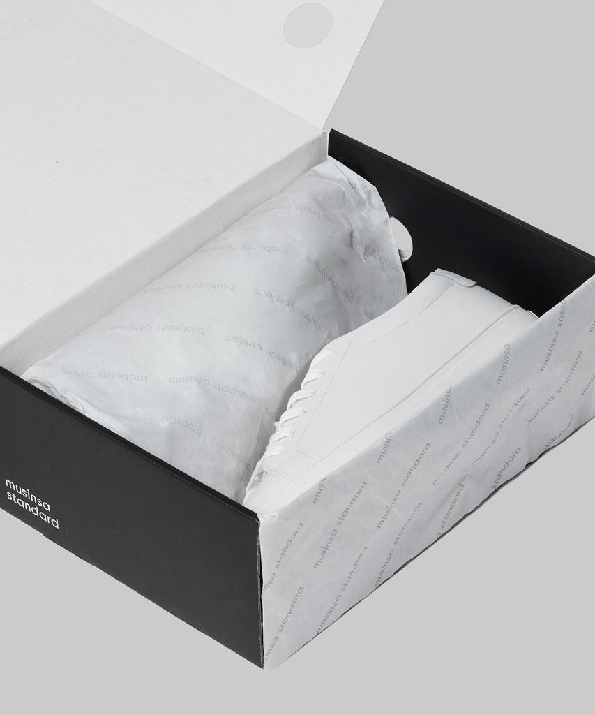 Musinsa Standard Leather Court Sneakers [White]