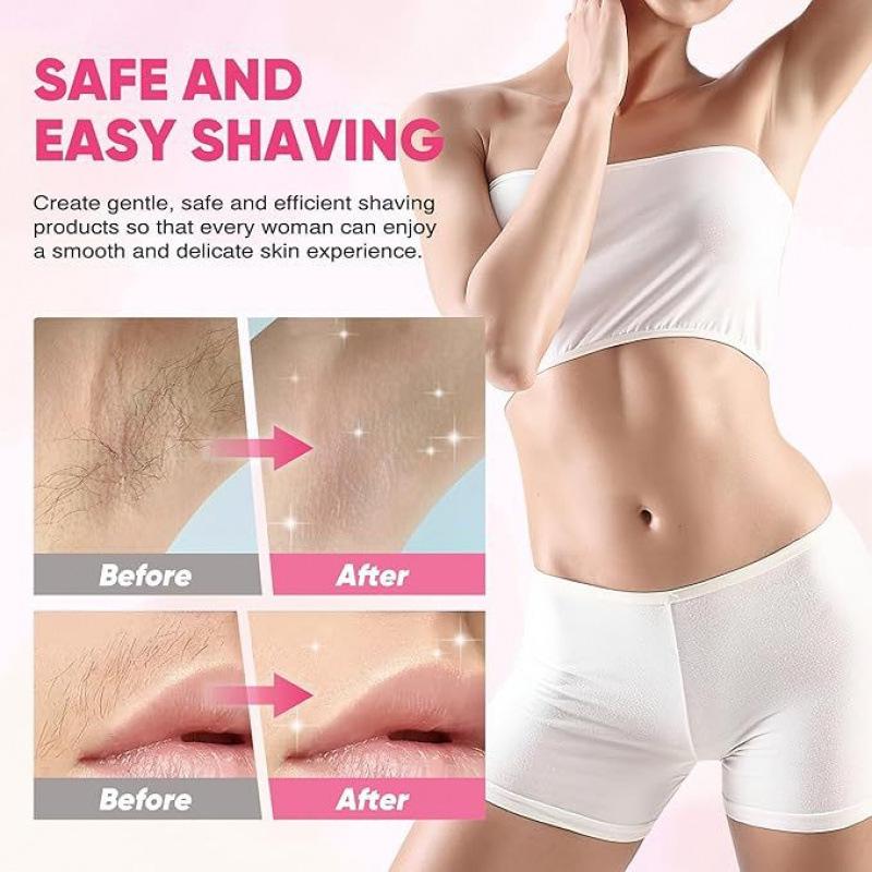 Women's Waterproof Electric Razor: Double-Head Shaver for Dry & Wet Use, Full Body Hair Removal