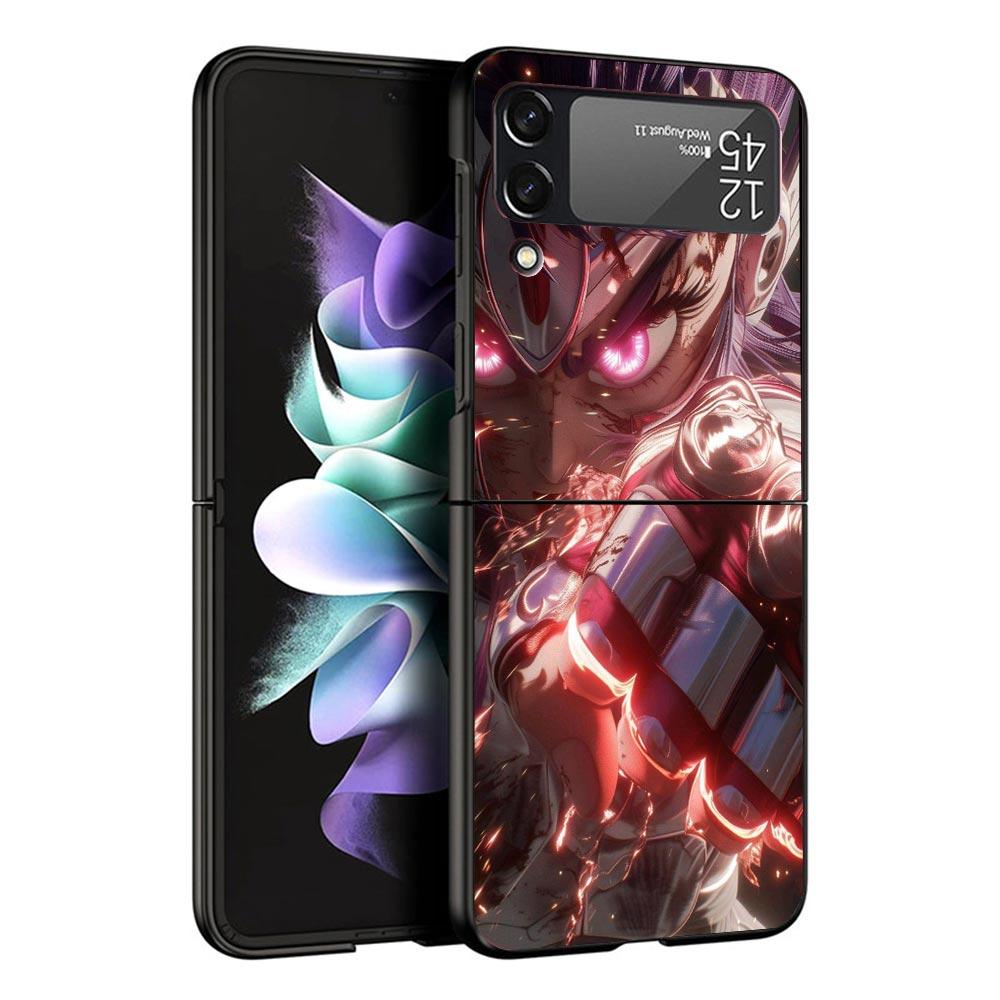 Saint Seiya Cool Black Phone Case For Samsung ZFlip7 ZFlip6 ZFlip5 ZFlip4 ZFlip3 5G Hard Protective Galaxy Z Flip 3 4 5 6 7 Cove