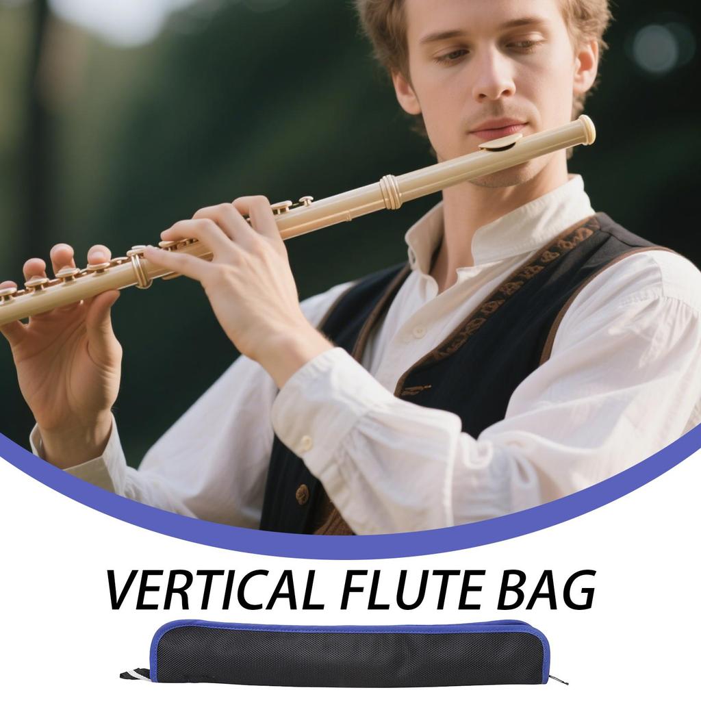 Portable Recorder Instrument Case Oxford Cloth Recorder Organizer Pouch Waterproof Flute Wind Instrument Zipper Storage Pouch