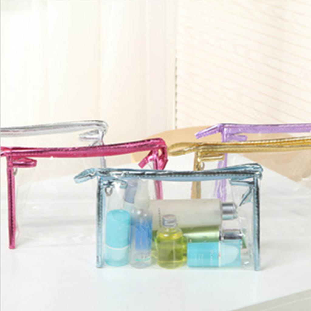 5KS Průhledná kosmetická taška Pět barev Průhledná Módní PU kůže Kabelka Kosmetická taštička Cestovní