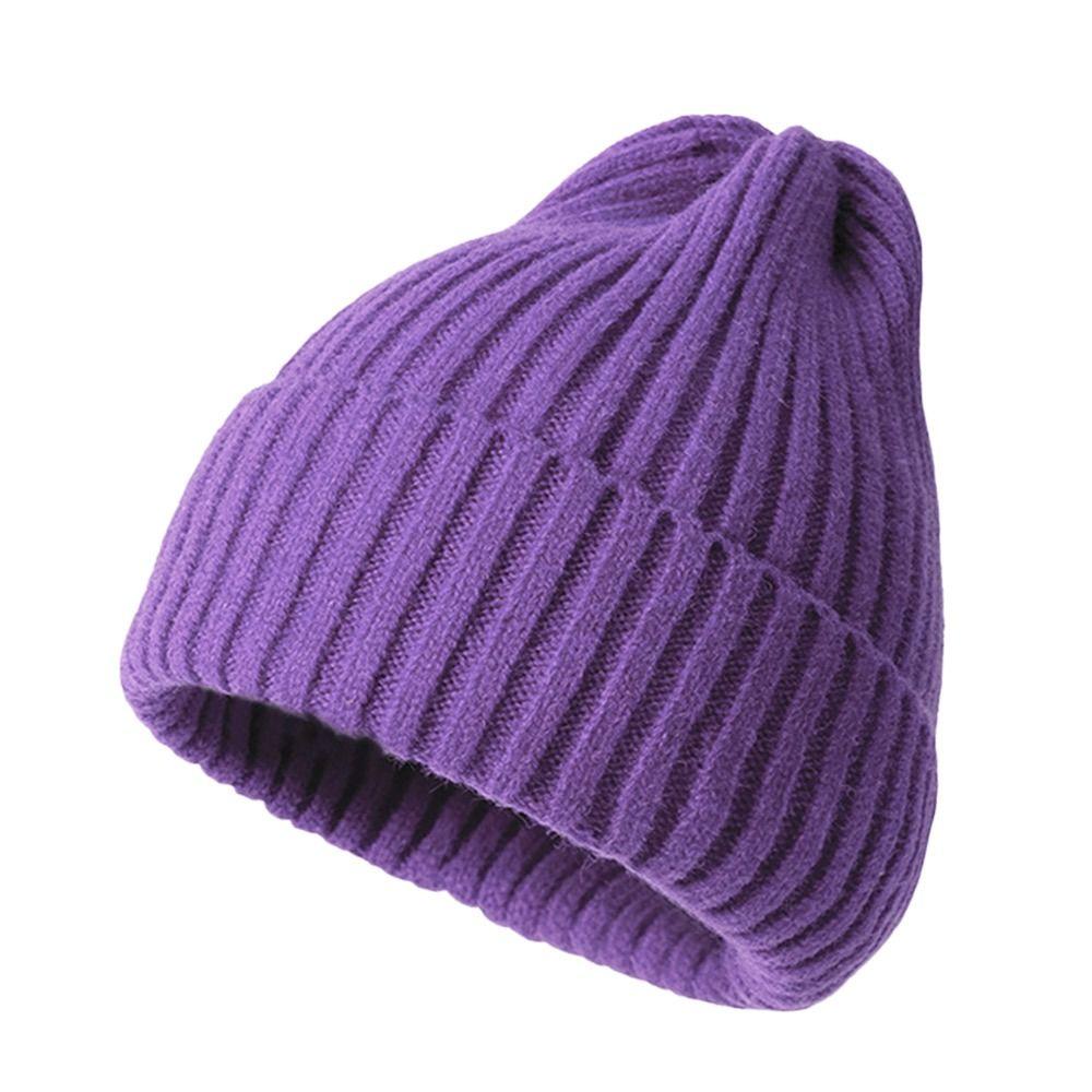 Thick Woolen Hat Soft Slouchy Bonnet Fashion Knitted Cap  for Men Women