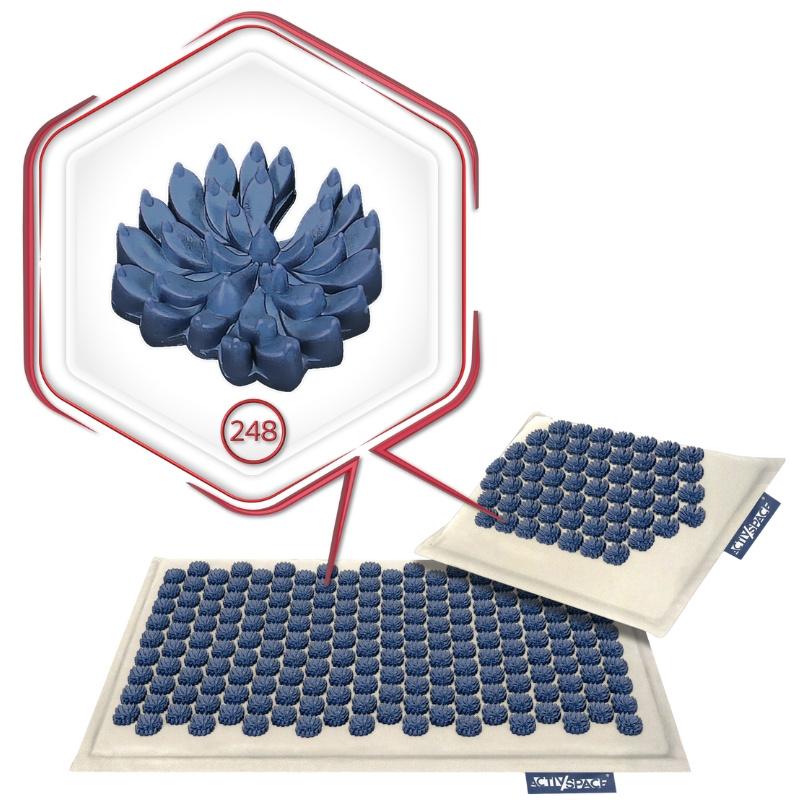Coconut Eco Acupressure Mat - Navy Blue Set