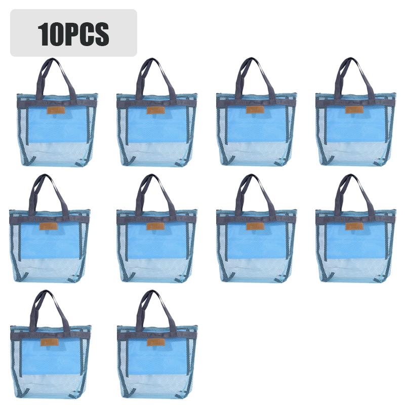 Leichte Netz-Strandtasche Reise-Organizer zum Schwimmen Toilettenartikel Outdoor-Aufbewahrung Handliche Tragetasche für den Urlaubsgebrauch