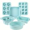 Silicone cake mold six-piece set food grade silicone round cake shop kitchen baking silicone cake mold
