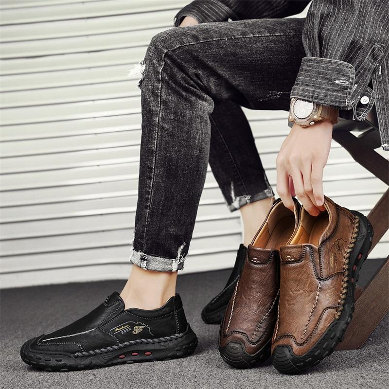Herren Business Lederschuhe Mokassin Schuhe Atmungsaktive Herren Casual Loafers Herren Sneakers
