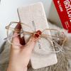 Women Men Oversized Myopia Glasses Anti-Blue Light Square Frame Eyeglasses Men Women Prescription Glasses With Diopter 0 To -4.0