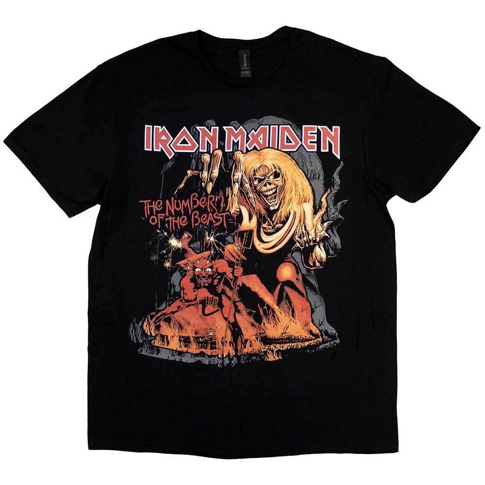 

Классический рок метал группа футболка Iron Maiden Мужская футболка с графикой Number of The Beast 3XL