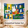 Custom Name Text Tapestry,Miffy Boho Wall Hanging, Decorative Backdrop Tapestry For Room