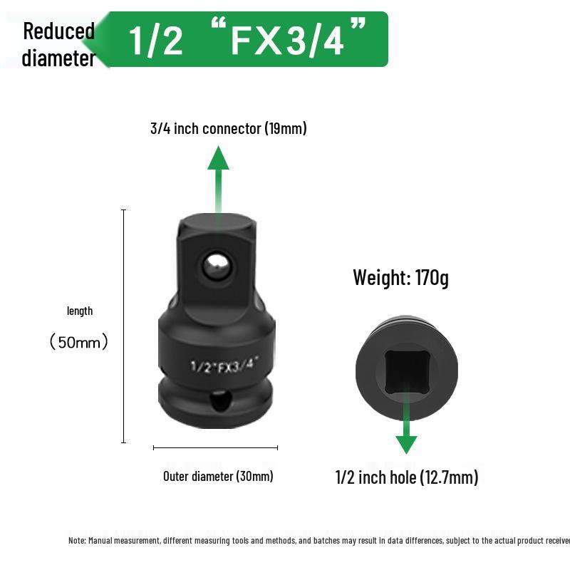 Heavy Duty Air Impact Wrench Flywheel Conversion Adapter Set: Large, Medium, Small