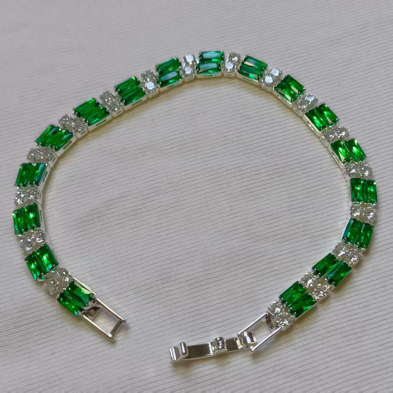 

Европейско-американский роскошный теннисный браслет с цирконами, медная инкрустация, женские ювелирные изделия высокого класса.