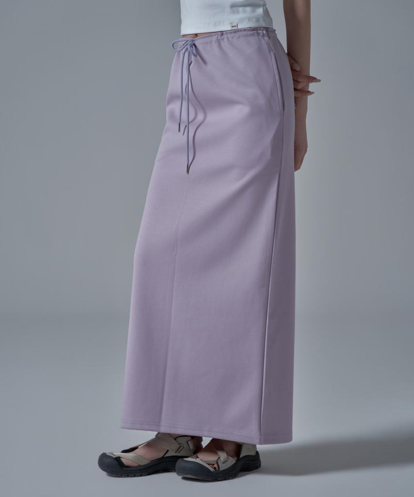 WAARFORWOMAN Wsk-04 String Banding Long Skirt_Lavender