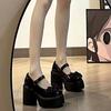 Woman Pumps with Bow Super High Heel Mary Jane Shoes for Women Platform Summer 2025 Young Korean Style Discount Shoe Fashion 39