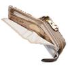 HENLY COAT Women's Anaconda Diamantina Zip-Around Bifold Wallet, Italian-Made Cowhide Leather, Feng Shui Design, Gift Boxed (RocciaBeige)