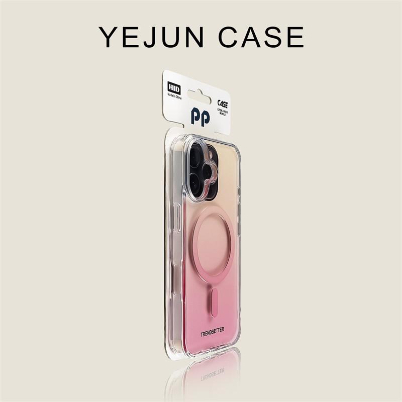 

Gradient Magnetic Attraction iPhone 16 Pro Max Case - Acrylic Transparent, Fits 17 Apple Series iPhone 12 Pro