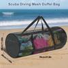 70x28x28cm Dive Bag Mesh Snorkel Gear Bag Portable Foldable Large Duffle for Holding Basketball Volleyball Soccer Laundry Gym