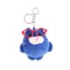 Cute Blue Kitten Plush Keychain Cartoon Stuffed Chubby Cat Doll Keyring Pendant Bag Charm Backpack Hanging Decoration Gifts