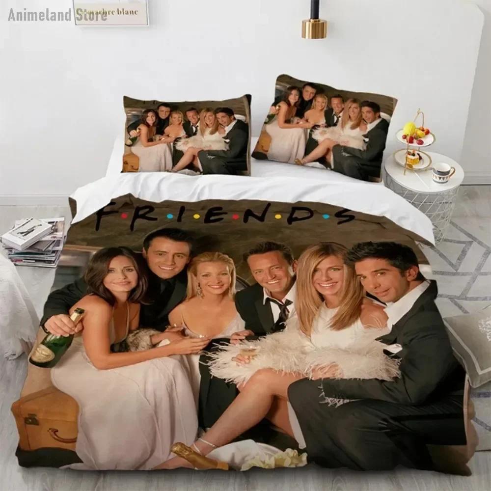 Friends Tv Movie Bedding Set Duvet Cover Sheet Printed Bed Set Pillowcase Bed Full Queen King Size Comforter Bedroom