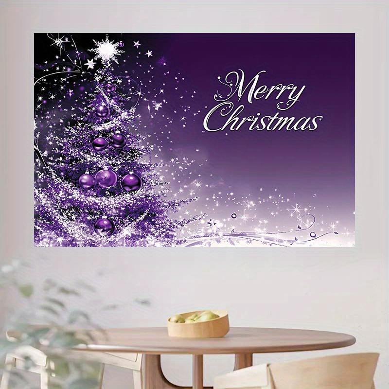 2D flat photography backdrop cloth 1 piece per pack. Elegant purple Christmas tree backdrop.
