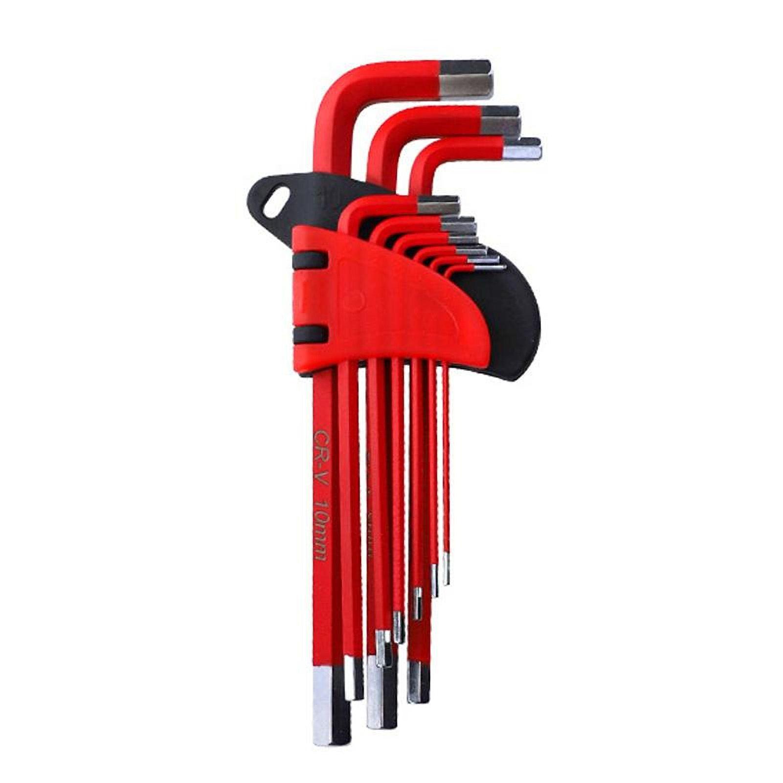 

Набор звездчатых ключей, 9 универсальных ключей разных размеров, многоцветные L-образные ключи, хром-ванадиевая сталь, метрическая система