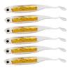 6Pcs Fishing Soft Baits 3D Eyes Realistic Shape Vibrant Color Mini Size Portable Artificial Lures Fishing Spinner Baits