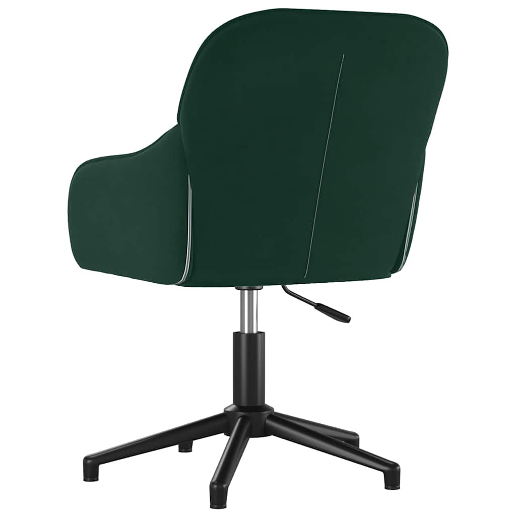 Vidaxl Swivel Dining Chairs, 2 Pcs, Dark Green, Velvet