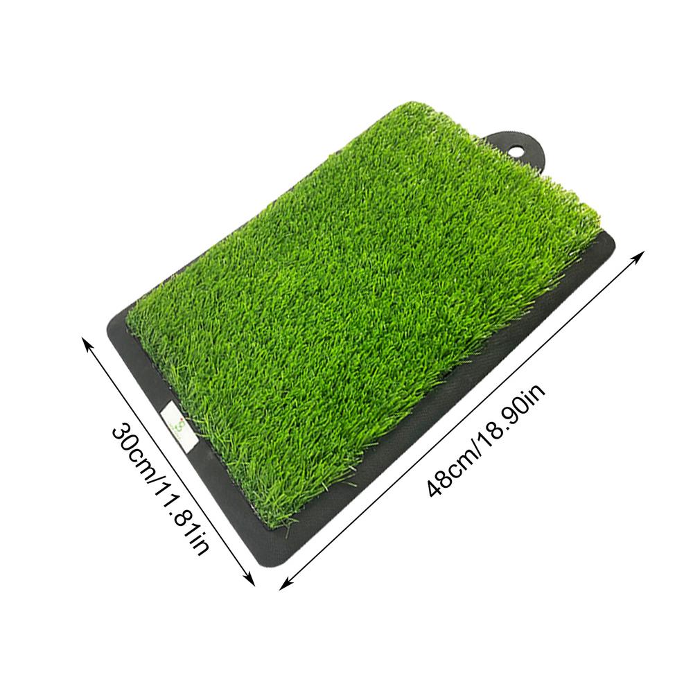 

Golf Hitting Mat Artificial Turf Training Hitting Mat With No-Slip Rubber Base 18.8 X 11.8 Inch Striking Pad For Indoor Outdoor