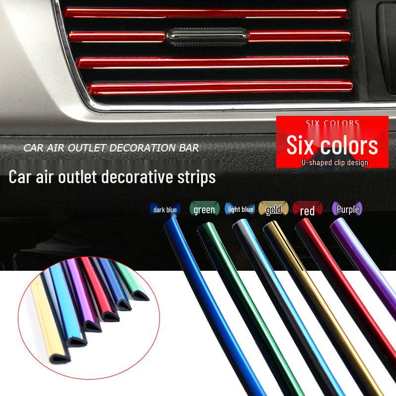 Universal Car Interior Chrome Decorative Strip for Air Vents