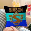 S-Simsons Logo Kissenbezug Kissenhülle Polsterung Sofa Wurfkissen Heimdekoration Kissenbezug