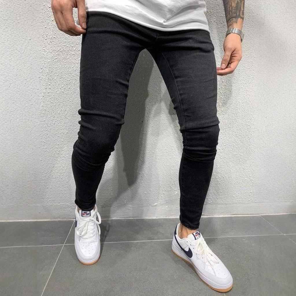 Men's European & American Classic Stretchy Skinny Jeans - Four Colors