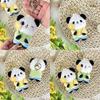 Sunflower Panda Plush Pendant Keychain With Short Plush Fabric For Gifts And Accessories