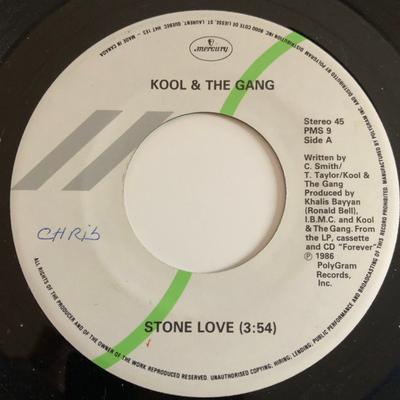 7inch Record KOOL & THE GANG - Stone Love / Dance Champion PMS9 Mercury 1986 Canada Soul/Funk Used