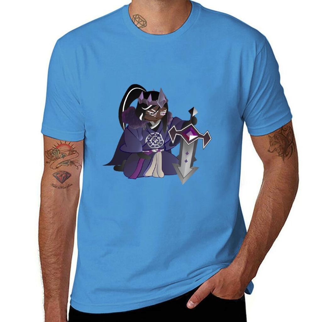 Cookie Run Kingdom Dark Cacao Cookie Meditate Tshirt Cute Tops For A Boy Plain Kawaii Clothes Unisex Workout Shirt