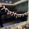 Pink Bowknot Banner Hanging Pendant Garlands For Girls Princess Birthday Party Decor Baby Shower Wedding Party Photo Background
