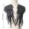 1pair Stylish Embroidered Angel Wing Patches Fashion Women Shoulder Decorations for Casual Wear and Event Dressing
