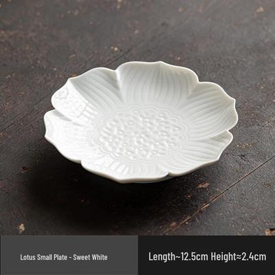 Ru Han Ceramic Lotus Fruit/Snack Plate