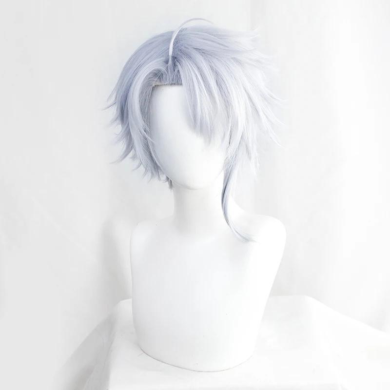 Azul Ashengrotto Cosplay Wig Short Curly Gray Purple Heat Resistant Synthetic Hair  Anime Cosplay Wigs + Wig Cap