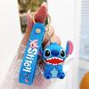 Car Cute flower Stitch bag pendant keychain Star and Stitch PVC soft plastic doll pendant couple small key chain Gift