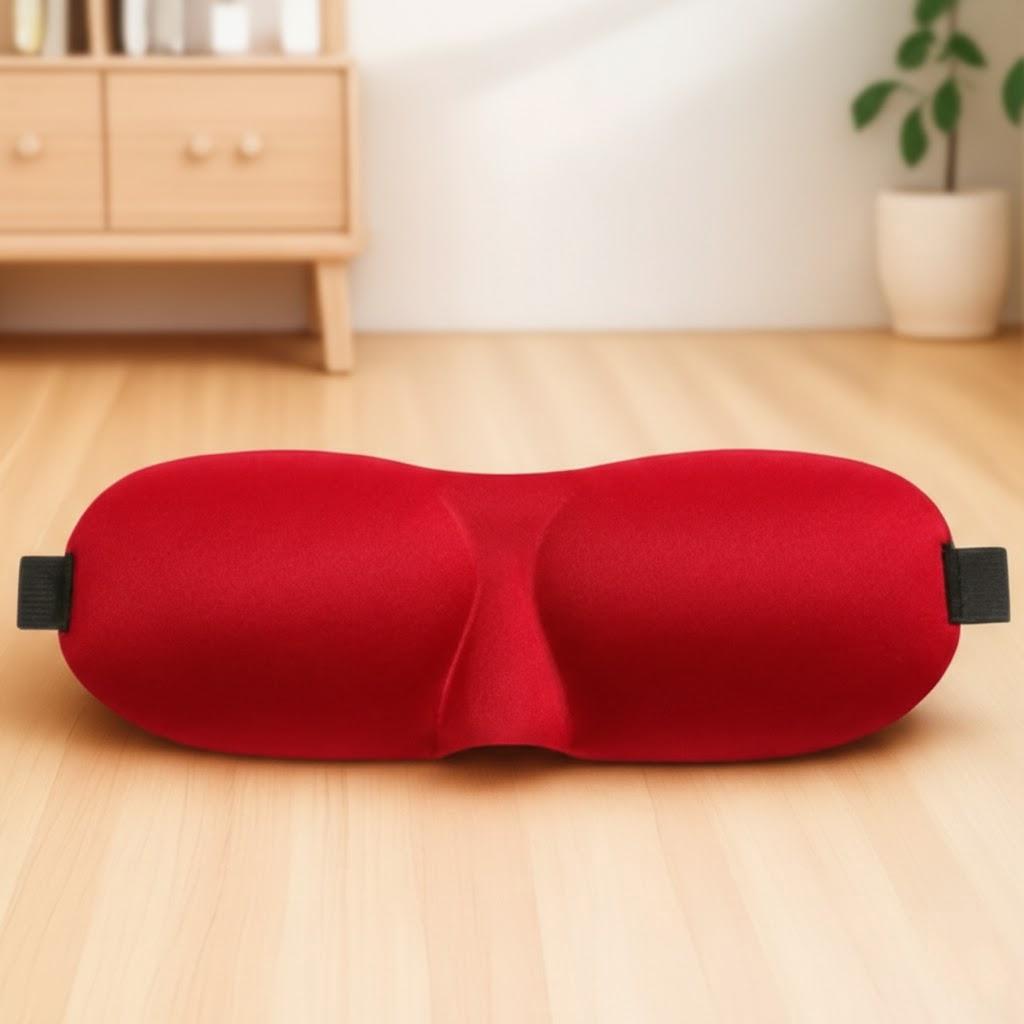 

3D Breathable Sleep Eye Mask Soft Padded Travel Rest Aid for Meditation Yoga Night Shift Worker Protection красный