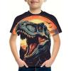 Jungen Kinder Kleidung 3D Druck Cartoon Dinosaurier Grafik T-Shirts Mode Sommer Streetwear Rundhals Kurzarm T-Shirts für Jungen