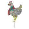 Light Up Christmas Decoration Light Hen with Scarf Yard Decor Garden Stake for Indoor Outdoor Room